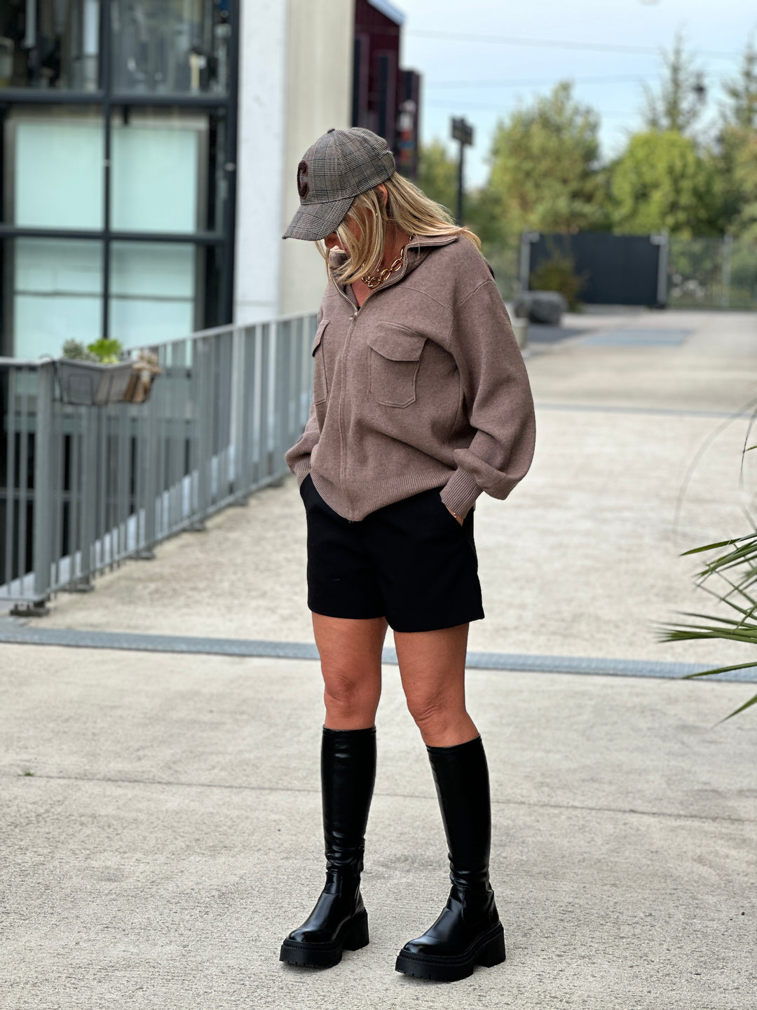 Gilet zip col cheminée poches 8930