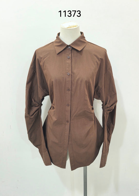 Chemise cintrée marron 11373
