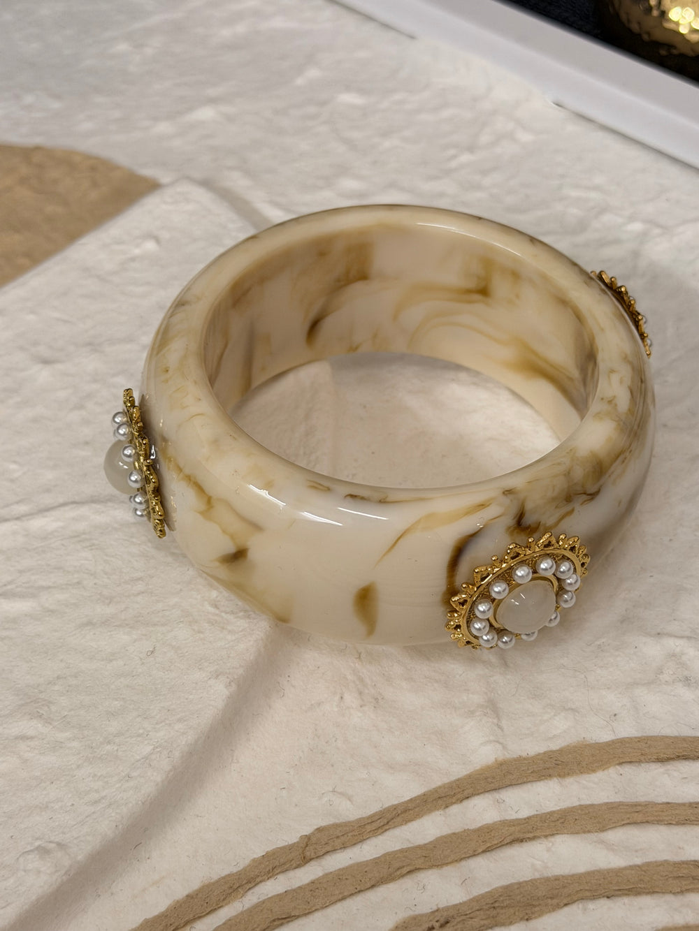 Bracelet nacré bijoux beige