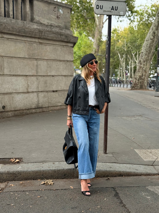 Veste similicuir Nina Noir 8509