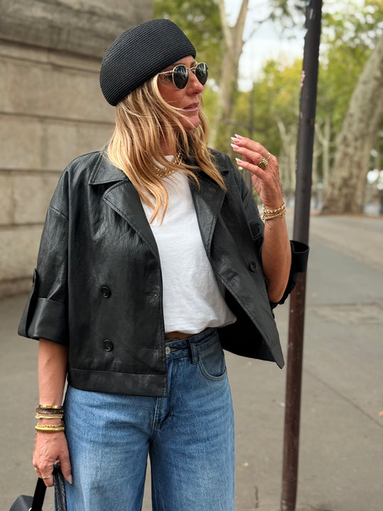 Veste similicuir Nina Noir 8509