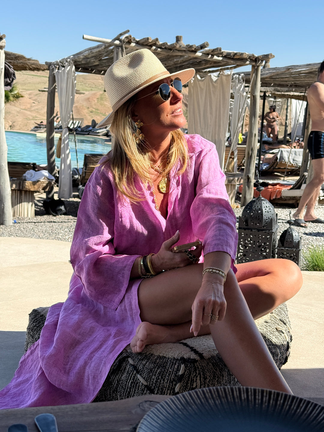 Robe chemiser longue lin délavée 26268 (précommande)