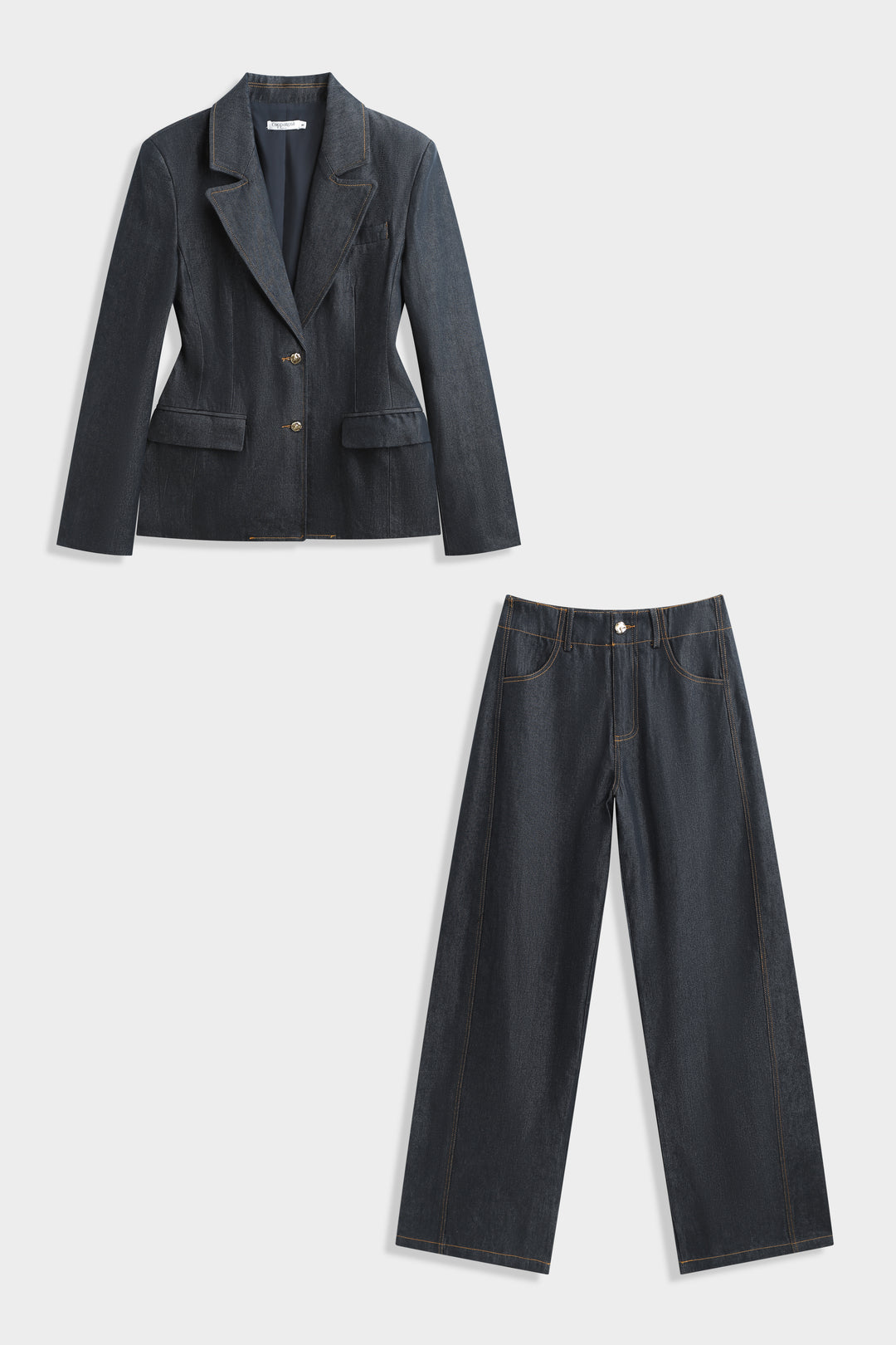 ENSEMBLE TAILLEUR CEINTRÉ DENIM PS9303A/PS9303B