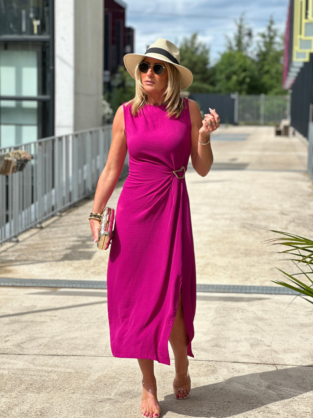 Robe rose fushia 7112
