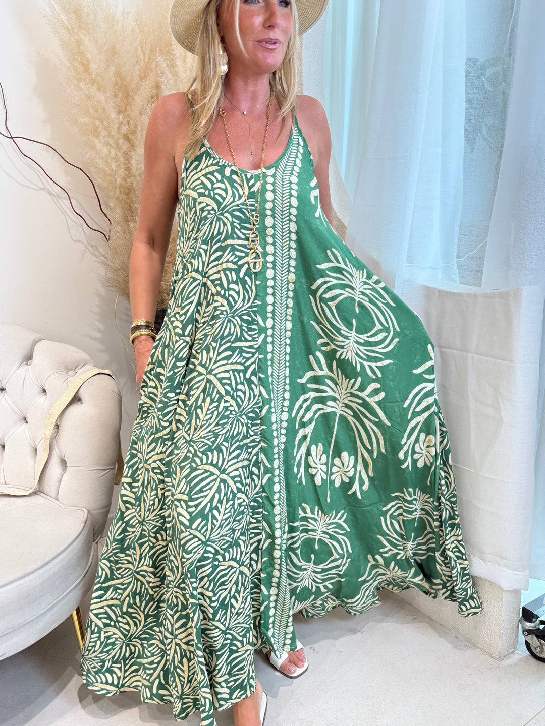 Robe imprimée patchwork loose