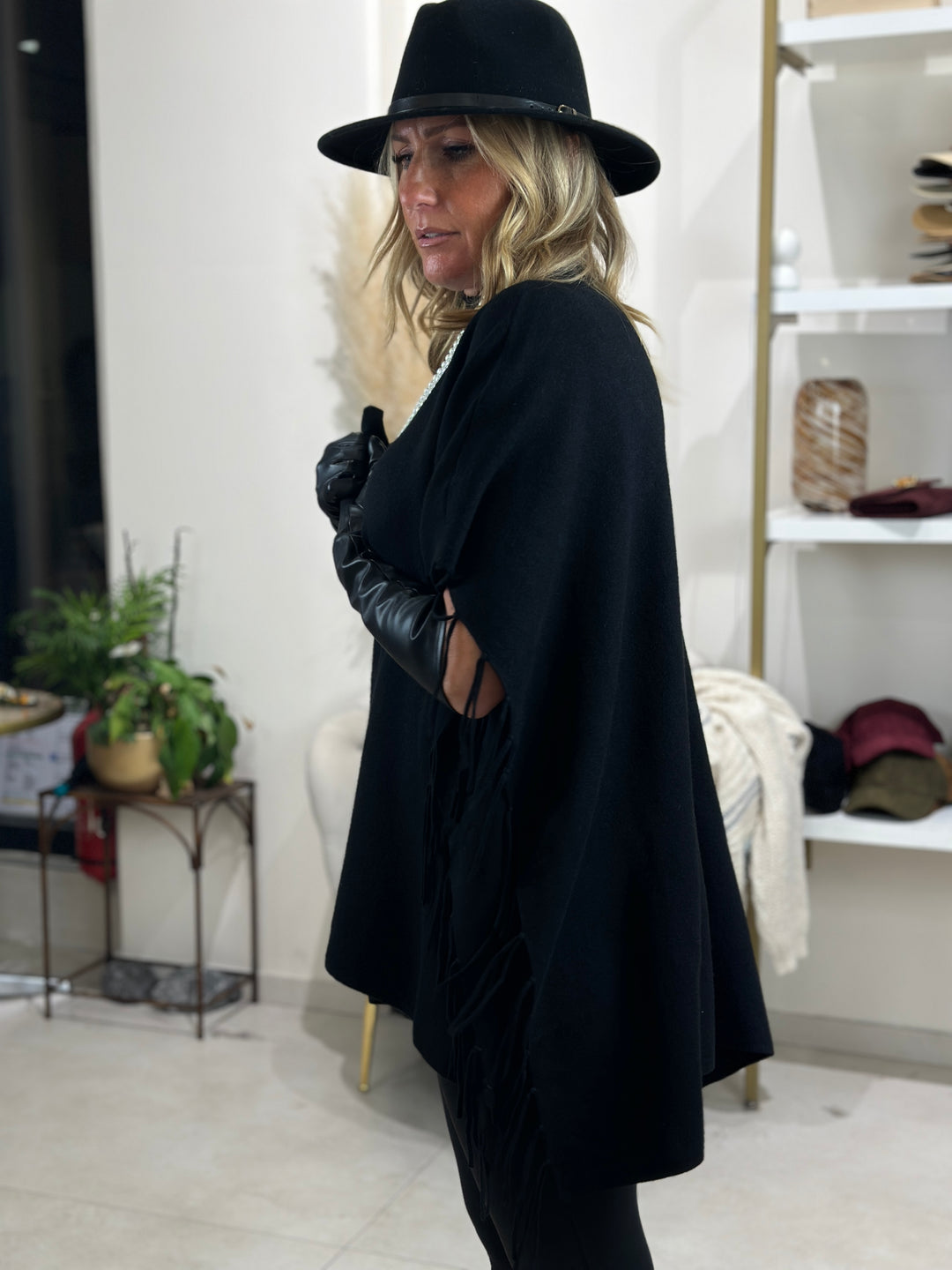 Pull poncho frange TR8313
