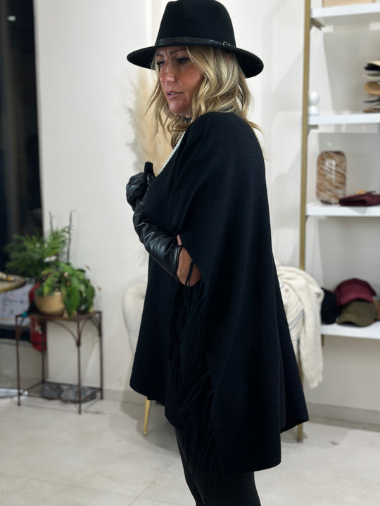 Pull poncho frange TR8313