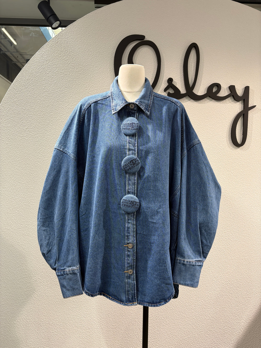 Chemise jean Foncé gros boutons 10026