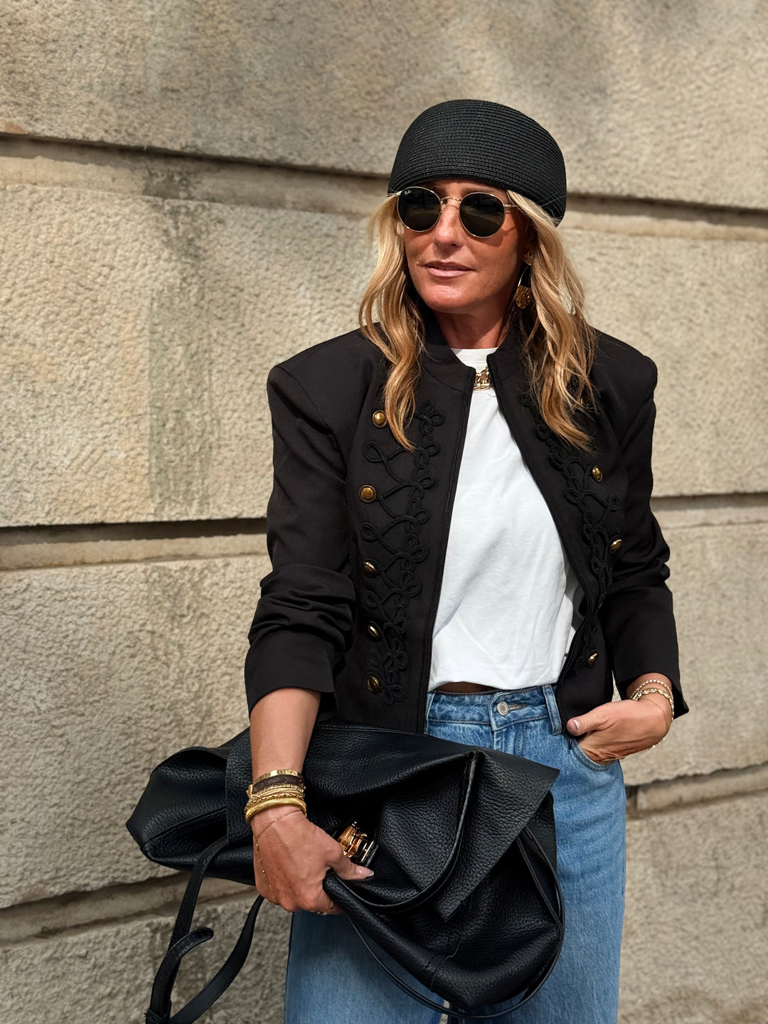 Veste officier Noir V15880
