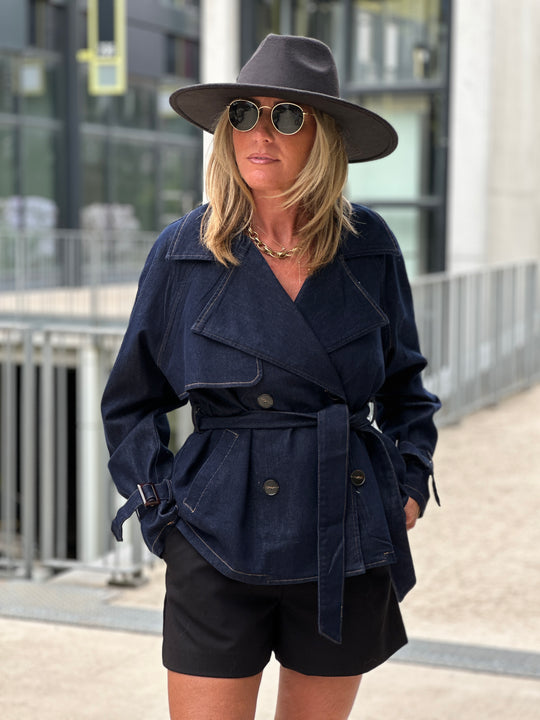 Veste jean attaché
