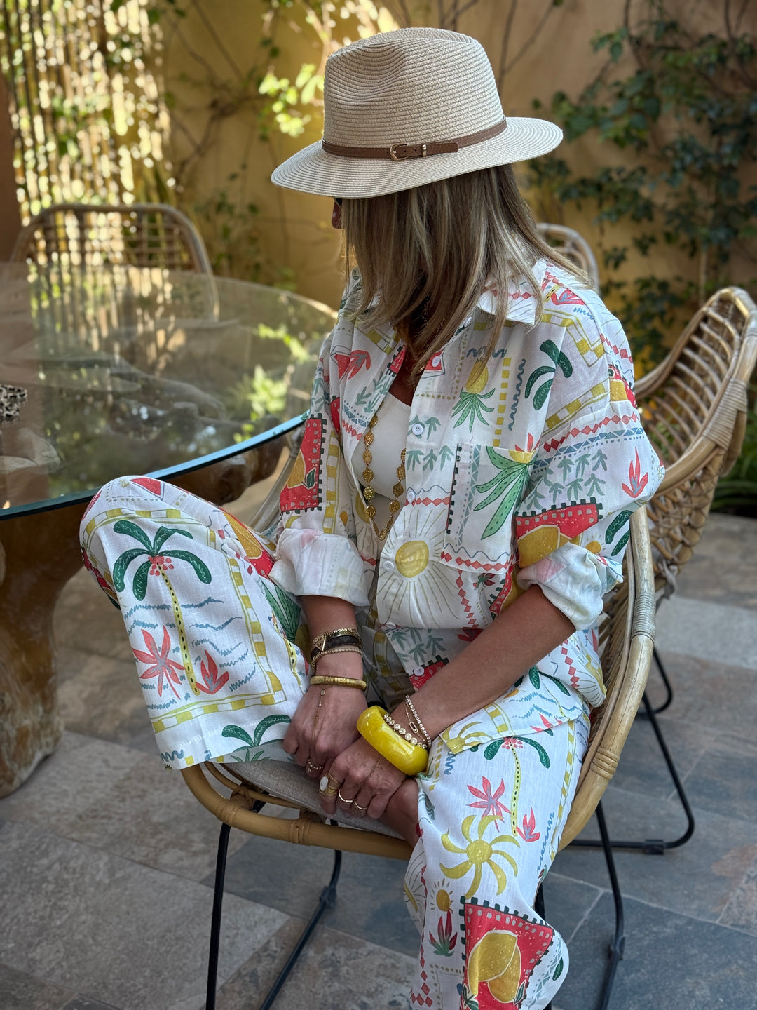 Ensemble imrpieee palmiers citron 11102