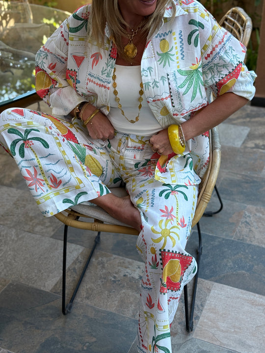 Ensemble imrpieee palmiers citron 11102