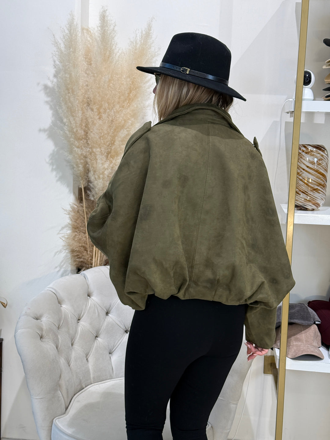 Veste bombers épaules kaki 19917
