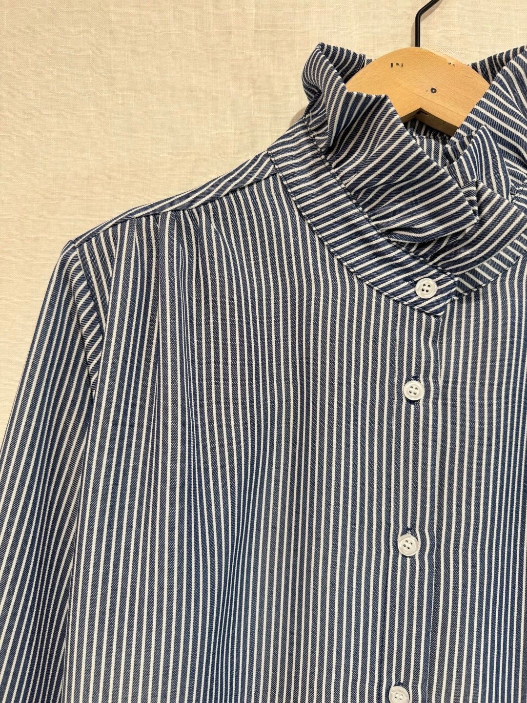 Chemise rayure col Bleu 6031 (grande taille )