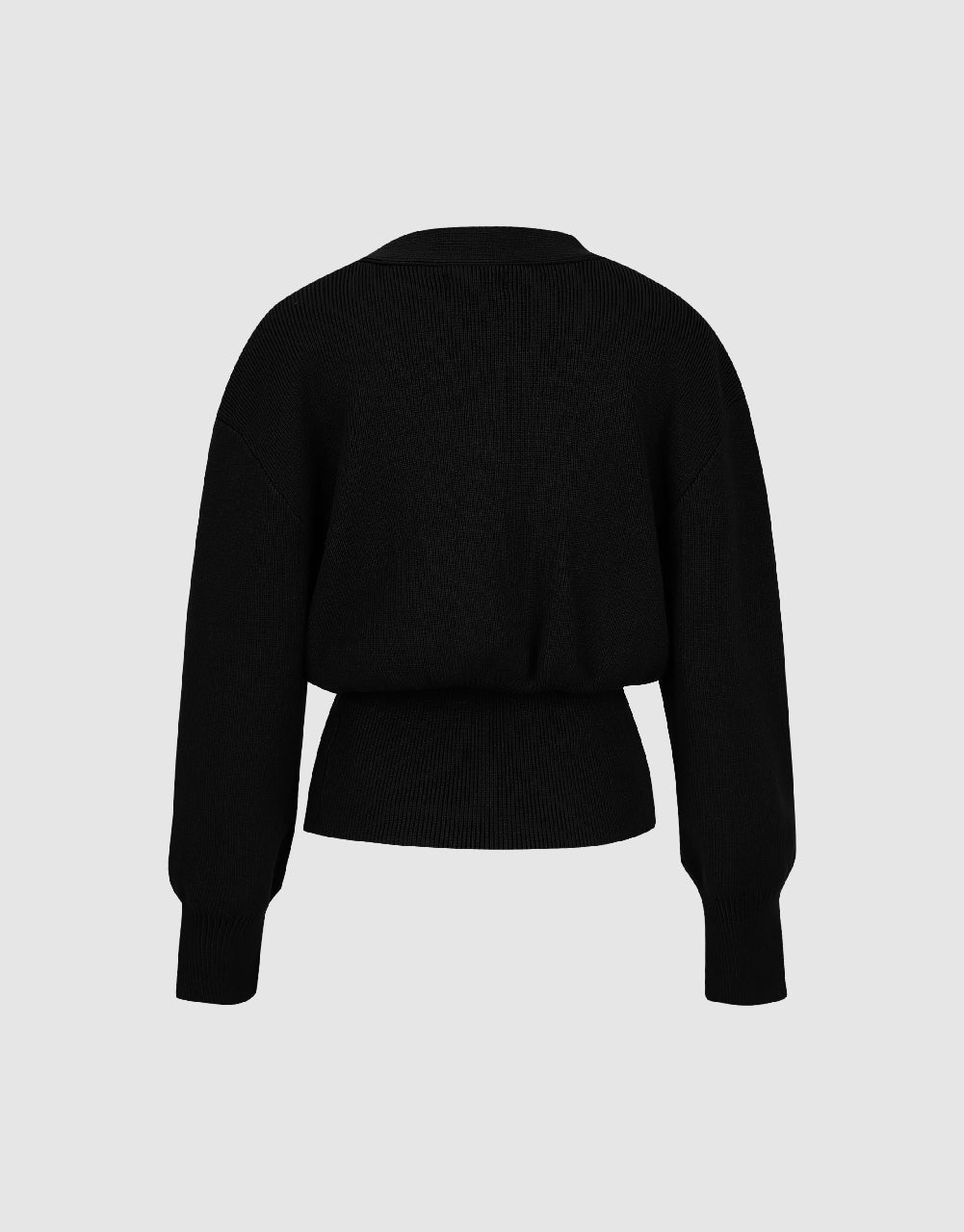 Gilet Noir cintré à la taille bouton or TL225