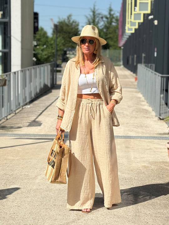 Ensemble lin beige EV012 +EV011