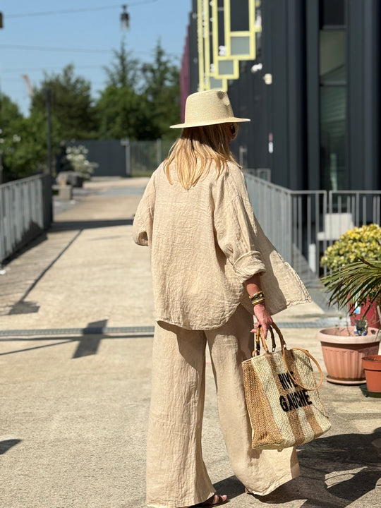 Ensemble lin beige EV012 +EV011