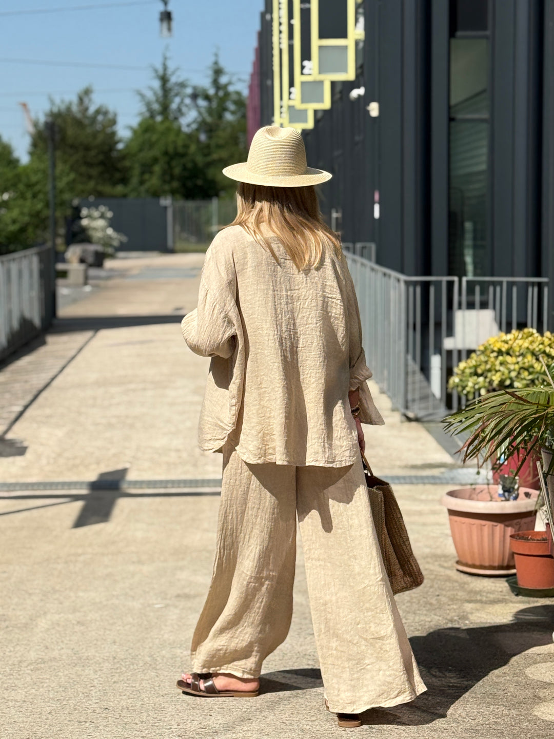 Ensemble lin beige EV012 +EV011
