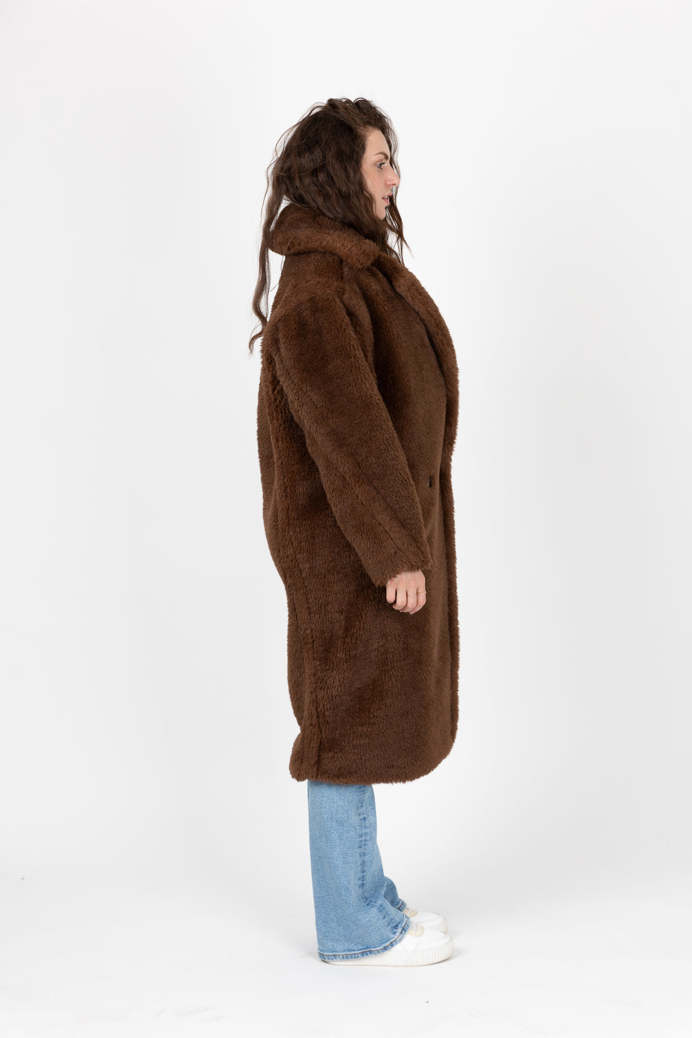 Manteau Teddy marron 8768