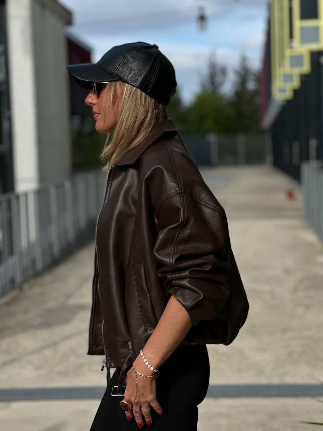 Veste similicuir Choco ceinture 202277