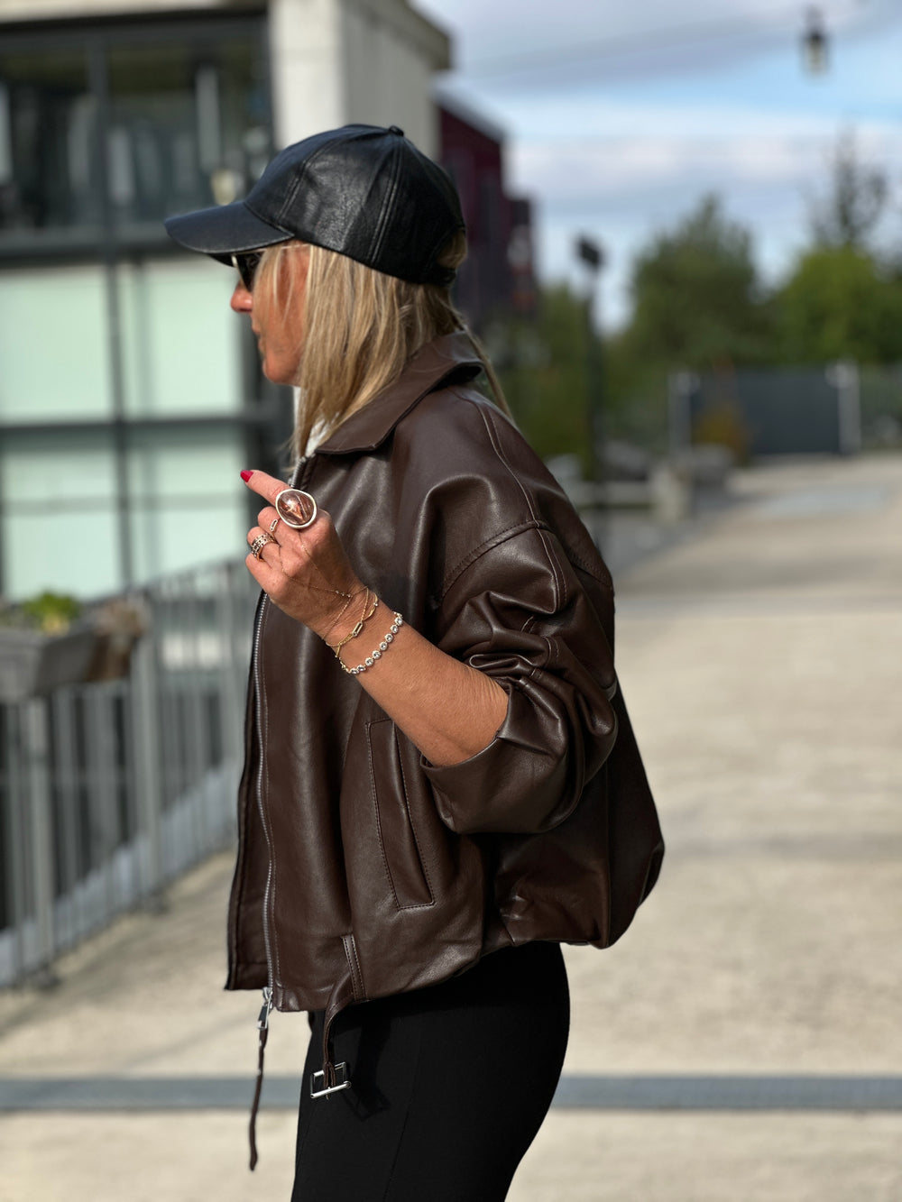 Veste similicuir Choco ceinture 202277