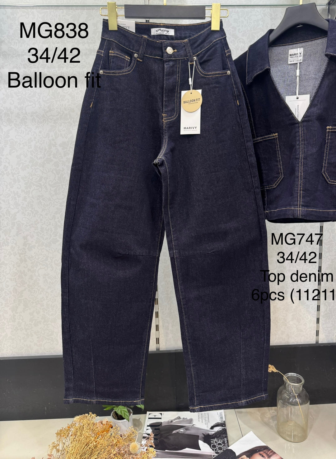 Jean ballon fit brute MG838