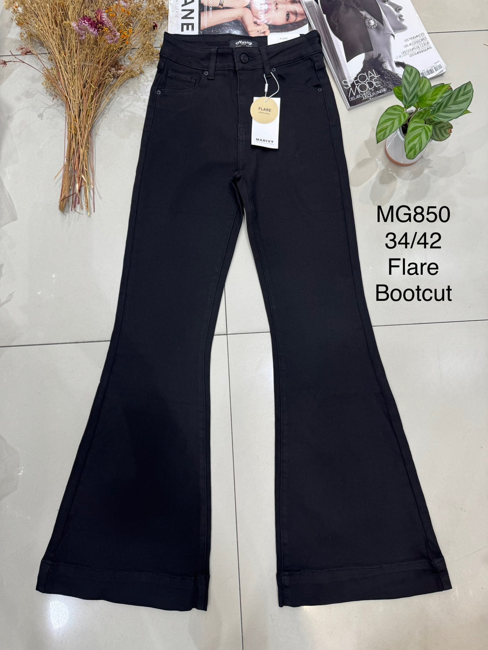 Jean flare Noir mg850