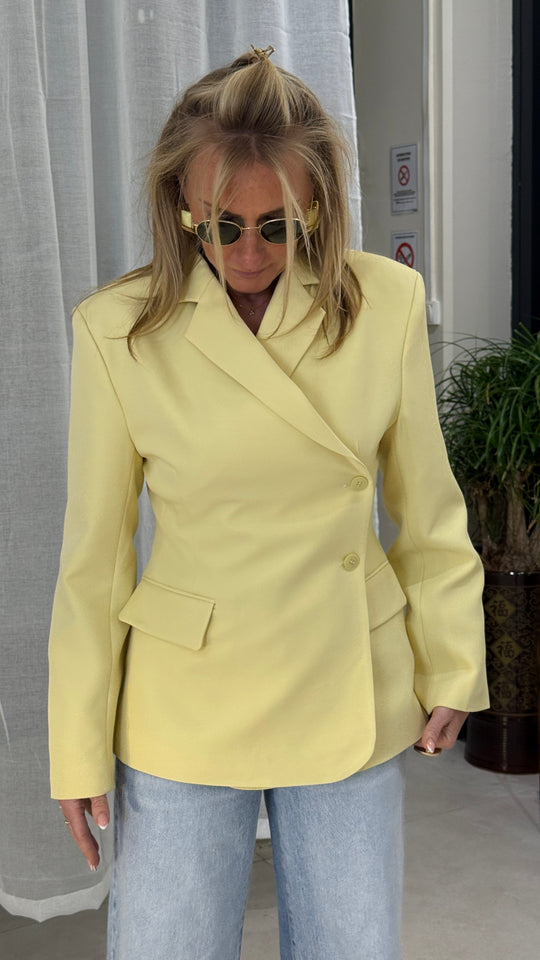 Blazer cintré jaune 3183