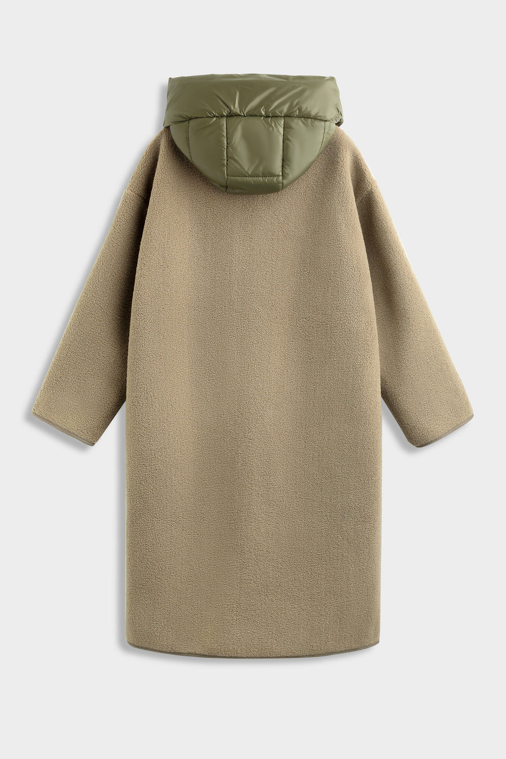 Manteau Taupe moumoute avec capuche OX9099