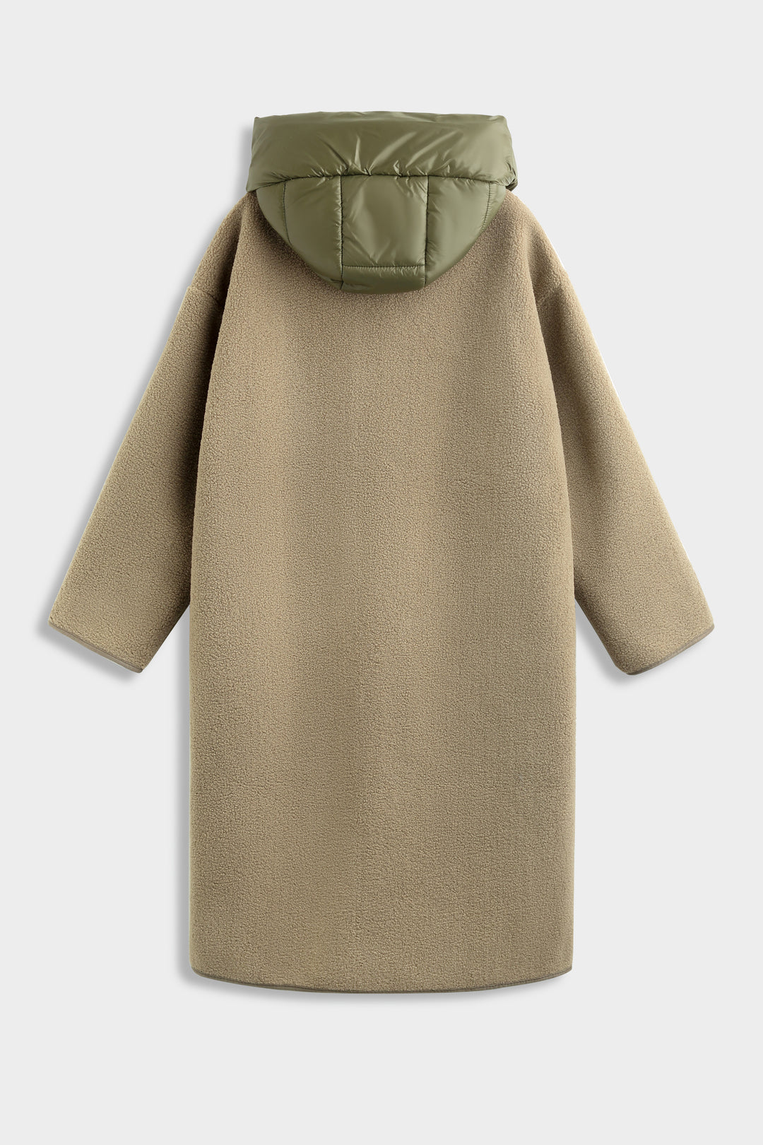 Manteau Taupe moumoute avec capuche OX9099