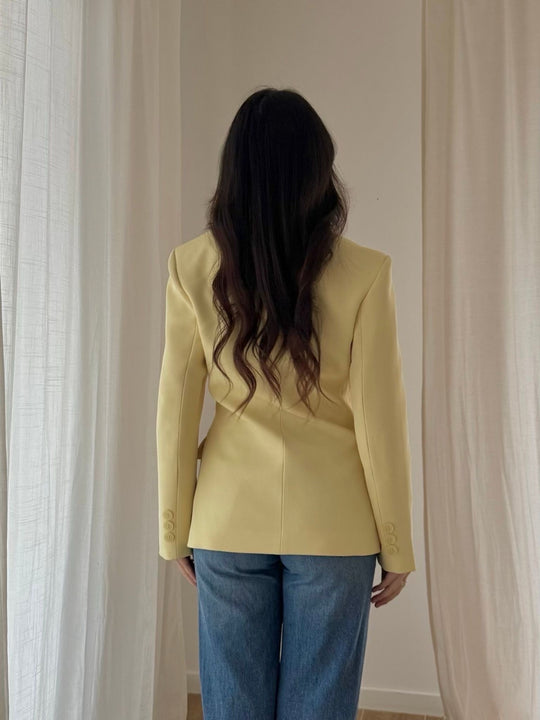 Blazer cintré jaune 3183