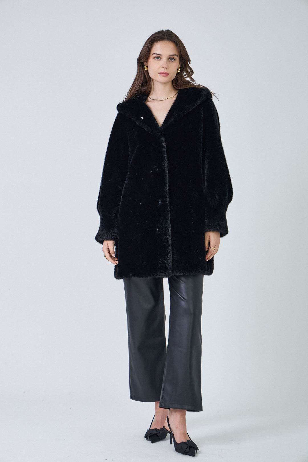 Veste fourrure milong LISA 8236 (Giovanni) Noir