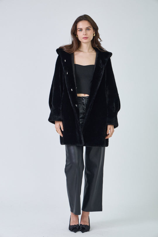 Veste fourrure milong LISA 8236 (Giovanni) Noir