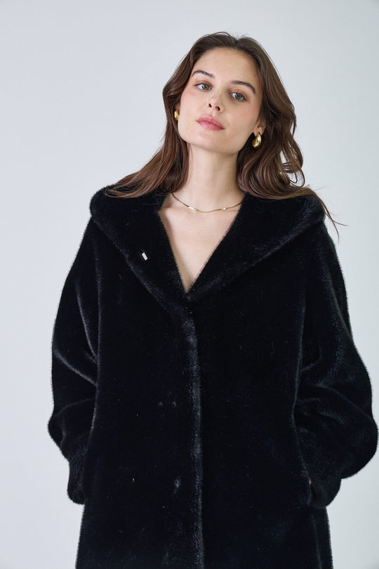 Veste fourrure milong LISA 8236 (Giovanni) Noir