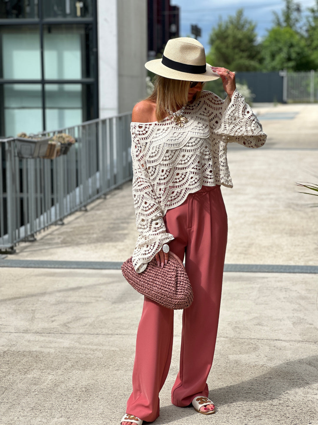 Top croche beige 9003