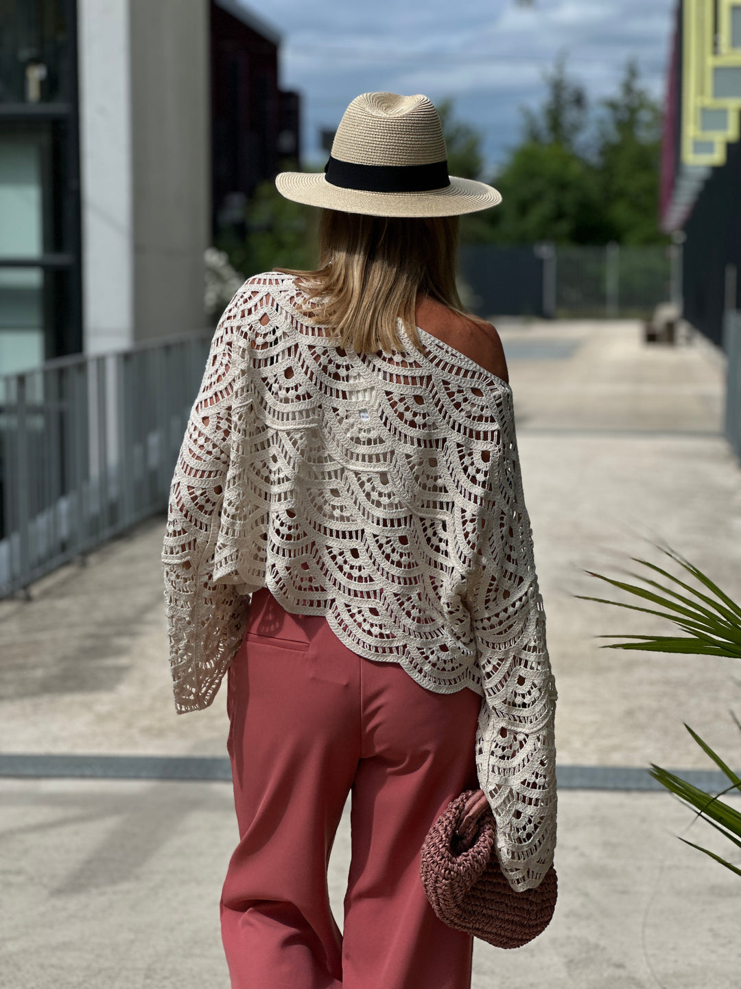 Top croche beige 9003