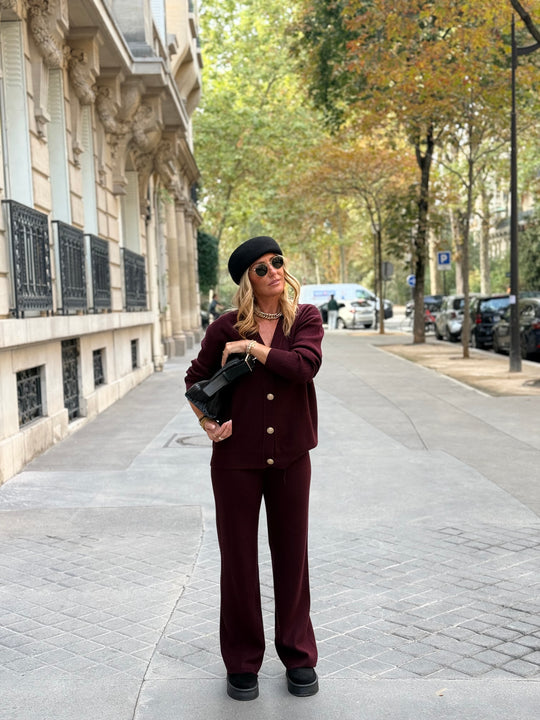 Ensemble maille boutonnés 8915