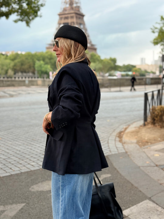 Blazer rayure pinces bleu 26172