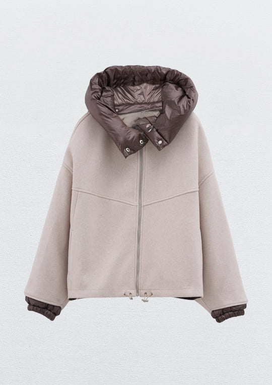 Bomber lainer capuche beige OX9085 (precommande 7j)