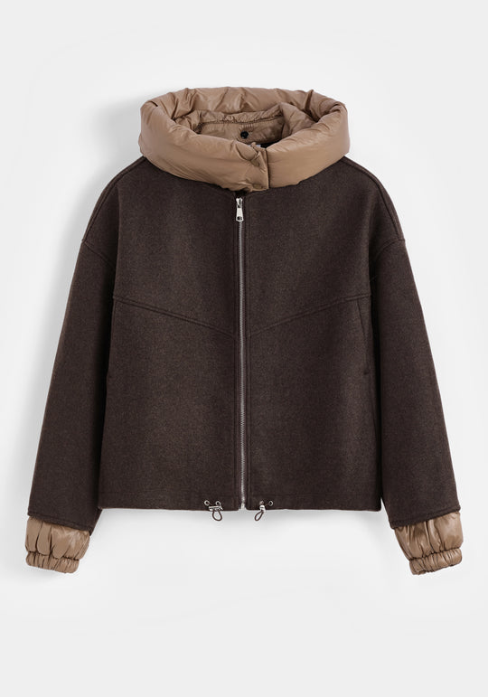 Bomber lainer capuche Choco OX9085 (precommande 7j)