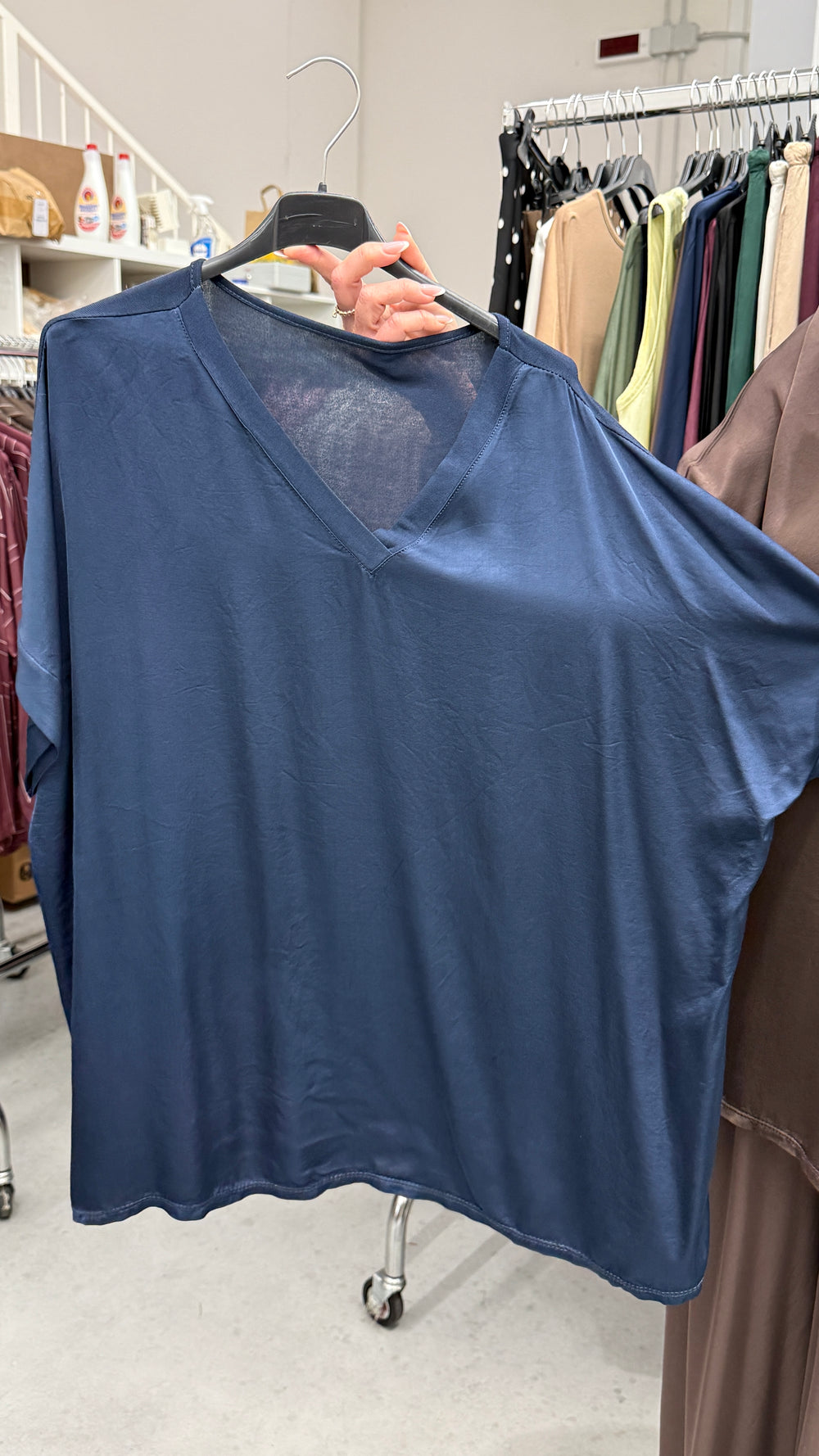 T-shirt satin fluide