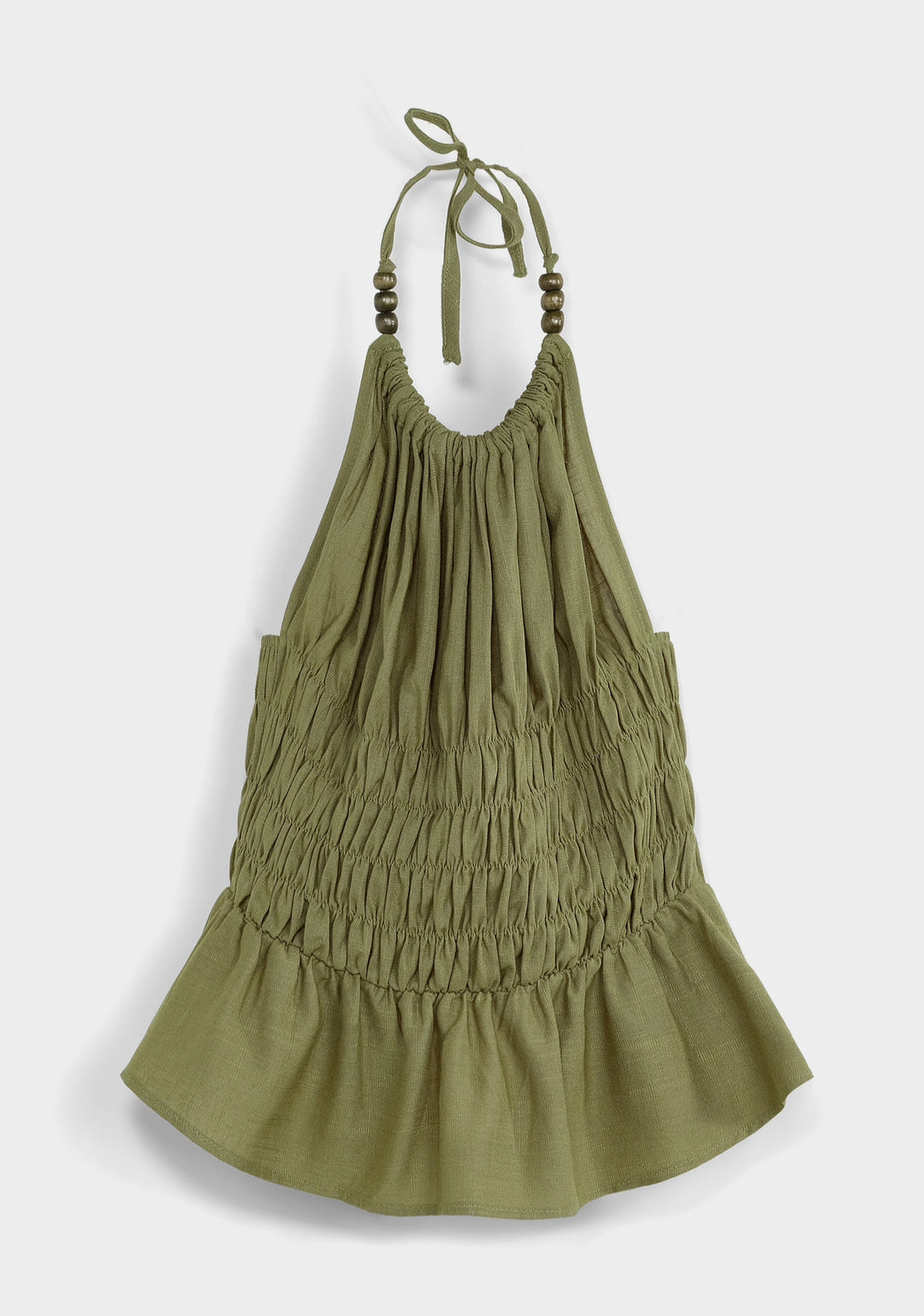 Ensemble top jupe volant Kaki 9257