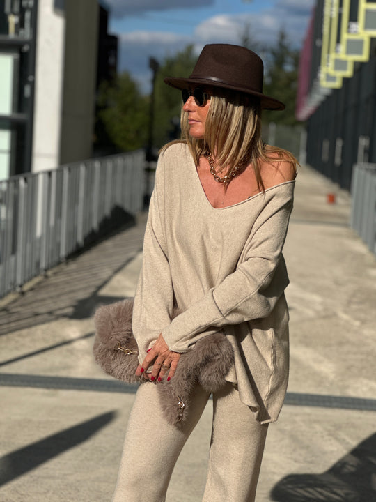 Ensemble maille Molly beige 3966