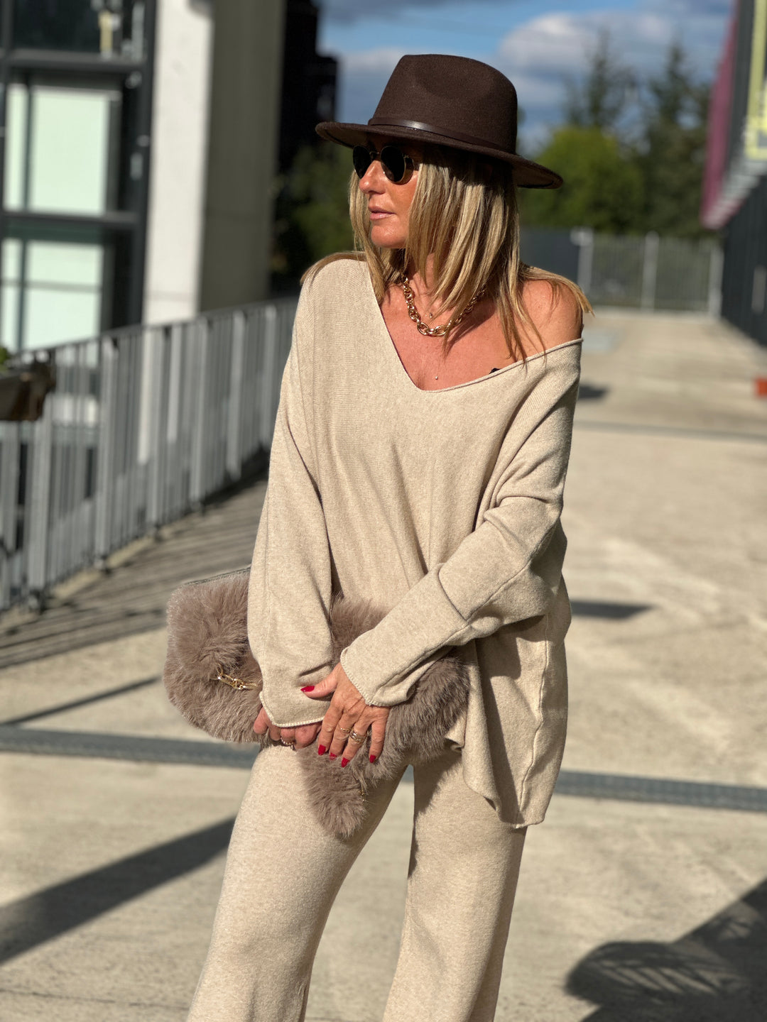 Ensemble maille Molly beige 3966