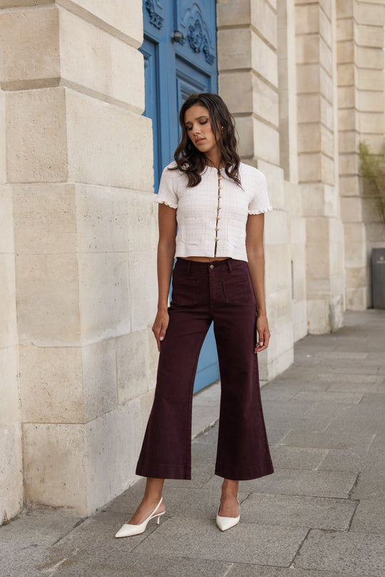 Jean 7/9 bordeaux JD435 (oraije)