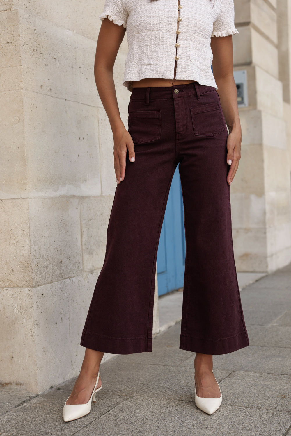 Jean 7/9 bordeaux JD435 (oraije)