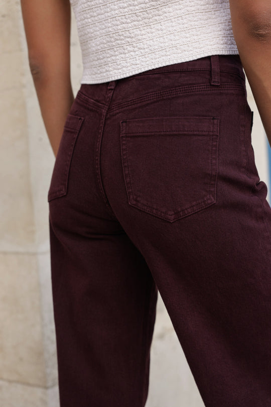 Jean 7/9 bordeaux JD435 (oraije)