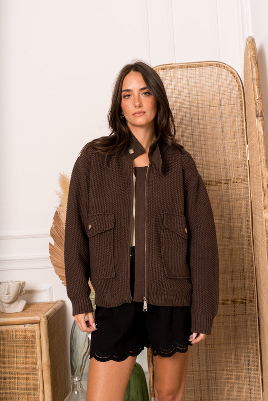 Gilet maille poches 1767