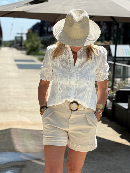 Blouse brodé 1010 blanc