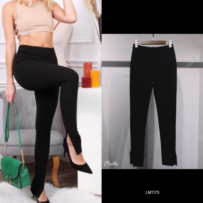Leggings fendus en bas Lm1173 choco